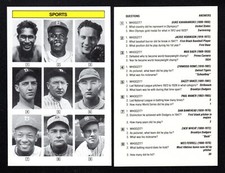 Jackie Robinson Max Baer Wes Ferrell Paul Waner Vintage Sports Trivia Card A-46