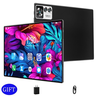 2024Tab 10.1in 12GB RAM 256GB Tablet Octa Core WiFi Pad PC Dual Camera Bluetooth