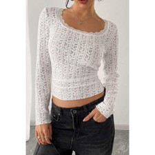 Lace Detail Long Sleeve T-Shirt