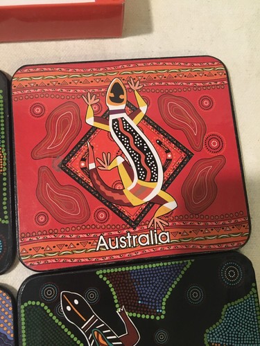 Vibrant Colorful AUSTRALIA Souvenir Coasters Set of 6 - Picture 5 of 8