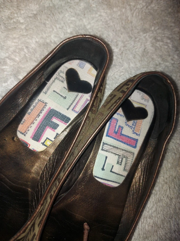 Fendi Ballerine Artigianali 38 Scarpe Shoes Tessuto Fendi Scarpe - Imagen 3 de 4