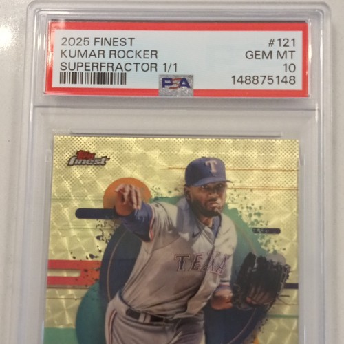 2025 Topps Finest SuperFractor Kumar Rocker 1/1 #121 PSA 10 Rangers