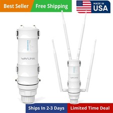 AC1200 Outdoor WiFi Long Range Extender, Dual Band Weatherproof Outdoor Acces...