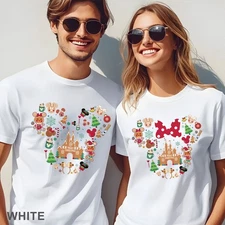 Gingerbread Disney Castle Shirt, Christmas Castle Shirt, Mickey Minnie 203792