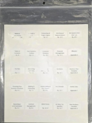 PRE-PRINTED TABS FOR FLORIDA STATE ALARM SYSTEMS II CONTRACTOR TRADE BOOKS