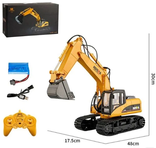 Huina 1535 Rc 1:14 2.4Ghz 15Ch Rc Car Alloy Excavator Rtr Auto Demonstration - Picture 4 of 4