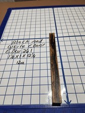 Black and White Ebony Wood turning blank 1 1/2 " x 1 " x 12 1/4 " EBW261