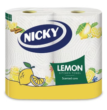 Nicky Lemon Kitchen Towel Scented Core 8 x 2 Rolls