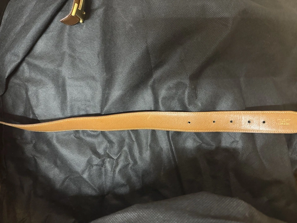 Auténtico Cinturón Hermes Constance H Reversible Marrón Negro Dorado Hebilla Talla 80 - Imagen 4 de 4
