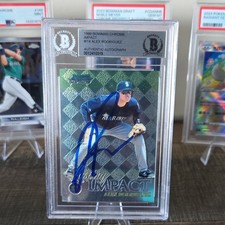 1999 Topps Bowman Chrome Lasting Impact Auto LI4 Alex Rodriguez BGS Mariners