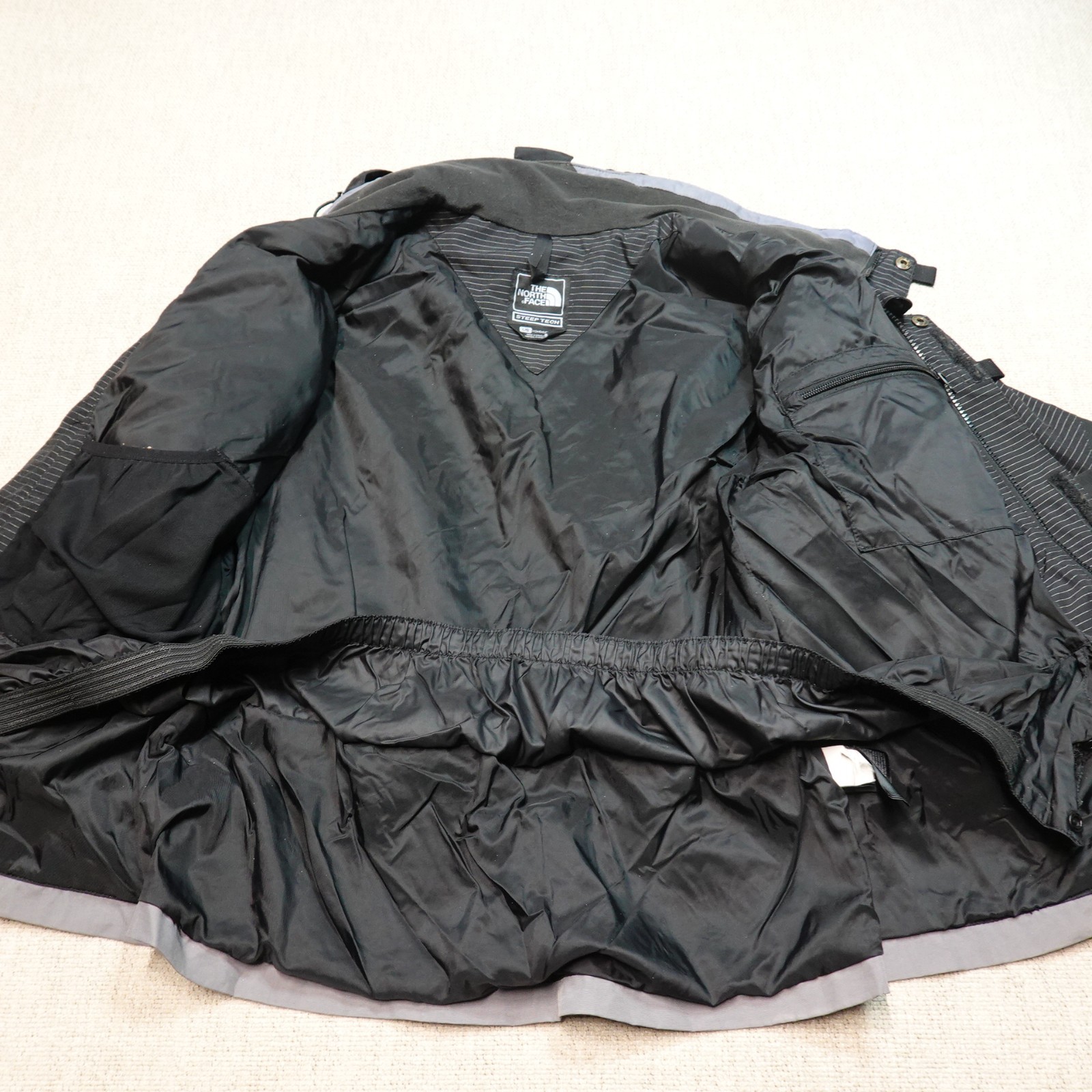 Vintage The North Face Steep Tech Hooded Jacket Womens Black Belted Zip Large ** thumbnail 2