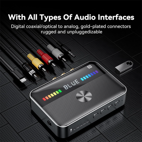 Bluetooth 5.3 Transmitter Receiver 2-in-1 Bluetooth Adapter HiFi Audio Receiver - Afbeelding 6 van 13