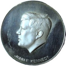 RARO ALTO VALOR - MEDALLA RECUERDO KENNEDY 1963 - 40mm PLATA - MÉXICO - EC 7867