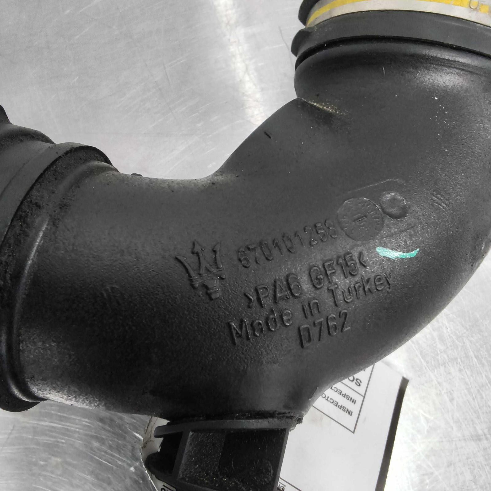 Maserati Ghibli 2017 Front Right Lower Air intake pipe P/N 670101258