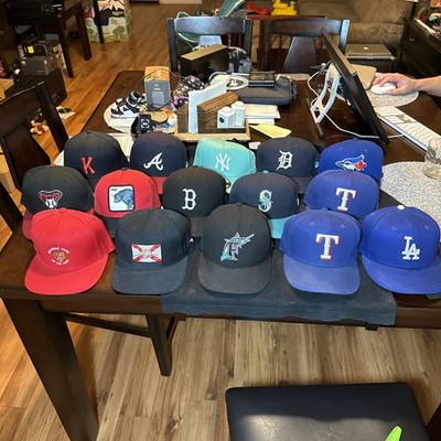 Lot of 15 New Era Fitted hats Size 7 and 6 7/8 PreOwned Used READ DESCRIPTION