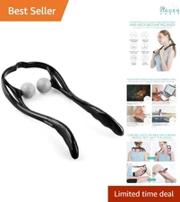 Neck Massager Silicone Deep Tissue Dual Trigger Point Pain Relief Portable
