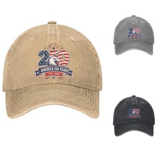250 Years USA Patriotic 1776 2026 Eagle 4th Of July Adjustable Baseball Cap