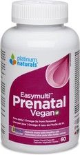 Platinum Naturals Prenatal Easymulti Cápsulas Líquidas Veganas Omega-3 60 un. NUEVO