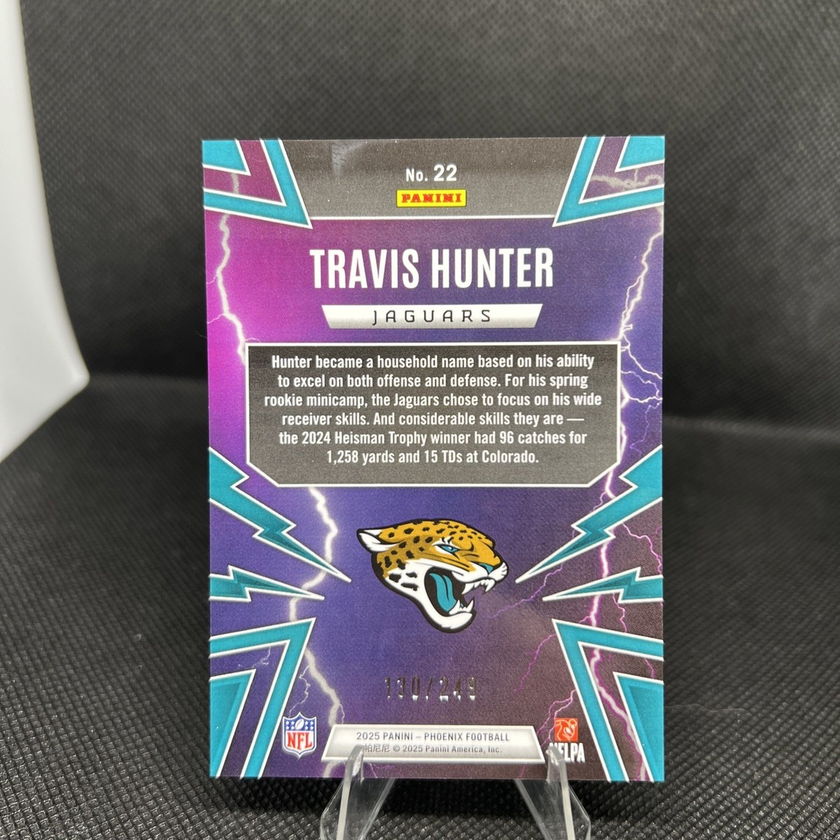 Travis Hunter 2025 Panini Phoenix RC #22 Thunderbirds Pandora /249