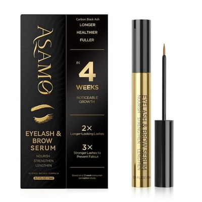 Eyelash Serum 15 Plant Extracts Oil-Free Hypoallergenic Carbon Black Ash