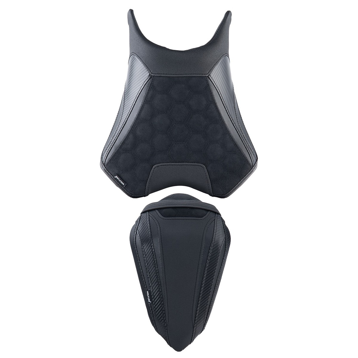 WOLFLINE Black Durable Dual Seat Fit Kawasaki Ninja 500 Z500