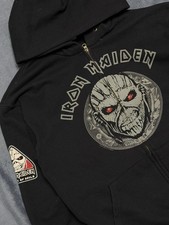 iron maiden zip up hoodie