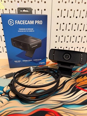 Elgato Facecam Pro True 4K60 Webcam USB-C Complete Box Tested 20WAB9901