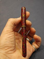 Pluma Estilográfica Antigüedades WATERMAN 92 Ideal - Roja y Bronce, se vende para Piezas/Reparación