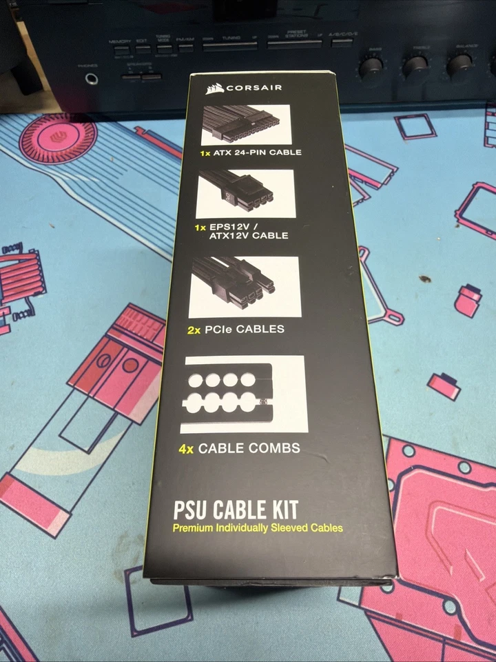 Corsair Individually Sleeved PSU Cables Starter Kit Type 4 Gen 4 - Blue / Black - Image 2 of 4