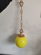 Magnifique Lustre Vintage Jaune.