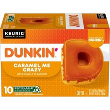 Dunkin' Caramel Me Crazy Flavored Coffee, 10 K-Cup Pods