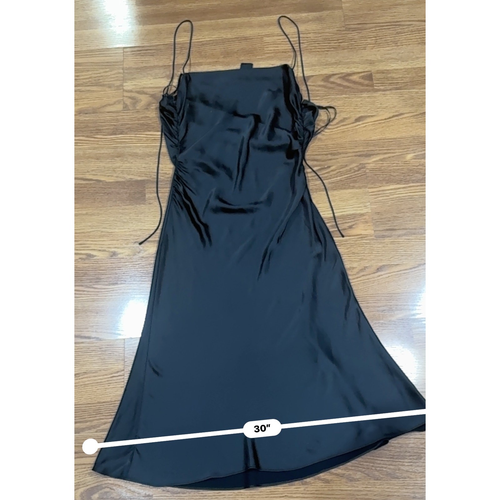  Sachin & Babi Black Serena Cowl Neck Satin cocktail party Slip-dress  6