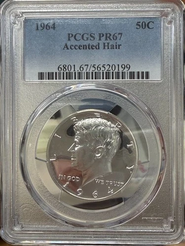 1964 Proof Kennedy Half Dollar Accented Hair PCGS PR67