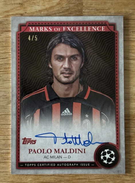 24/25 Topps Museum UCC Paolo Maldini AC Milan Marks Of Excellence On Card Auto/5