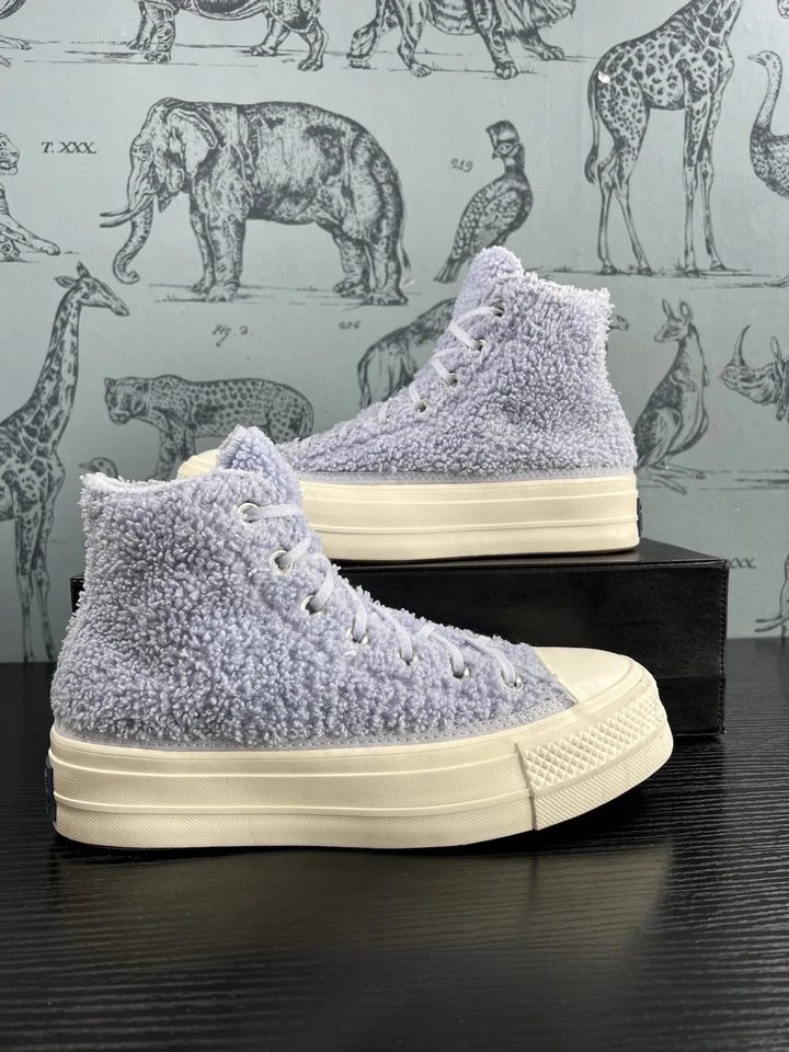 Converse Chuck Taylor All Star Lift Hi Sherpa Cosy Shearling (572240C) UK 5.5 - Image 2 of 4