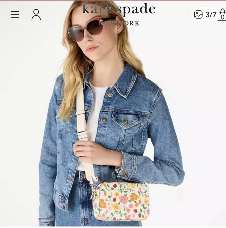 kate spade Madison Strawberry Garden Camera Bag NWOT condition - Image 2 of 4