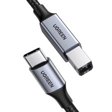 USB B To USB C 10ft Printer Cable