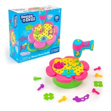 Design  Drill Flower Power Studio, Drill Toy, 50-Pieces, Gift for Kids Ages 3 