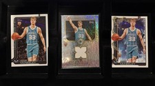 Topps Liam McNeeley 2025 Franchise Fabrics Charlotte Hornets NBA 3 Card Lot Foil