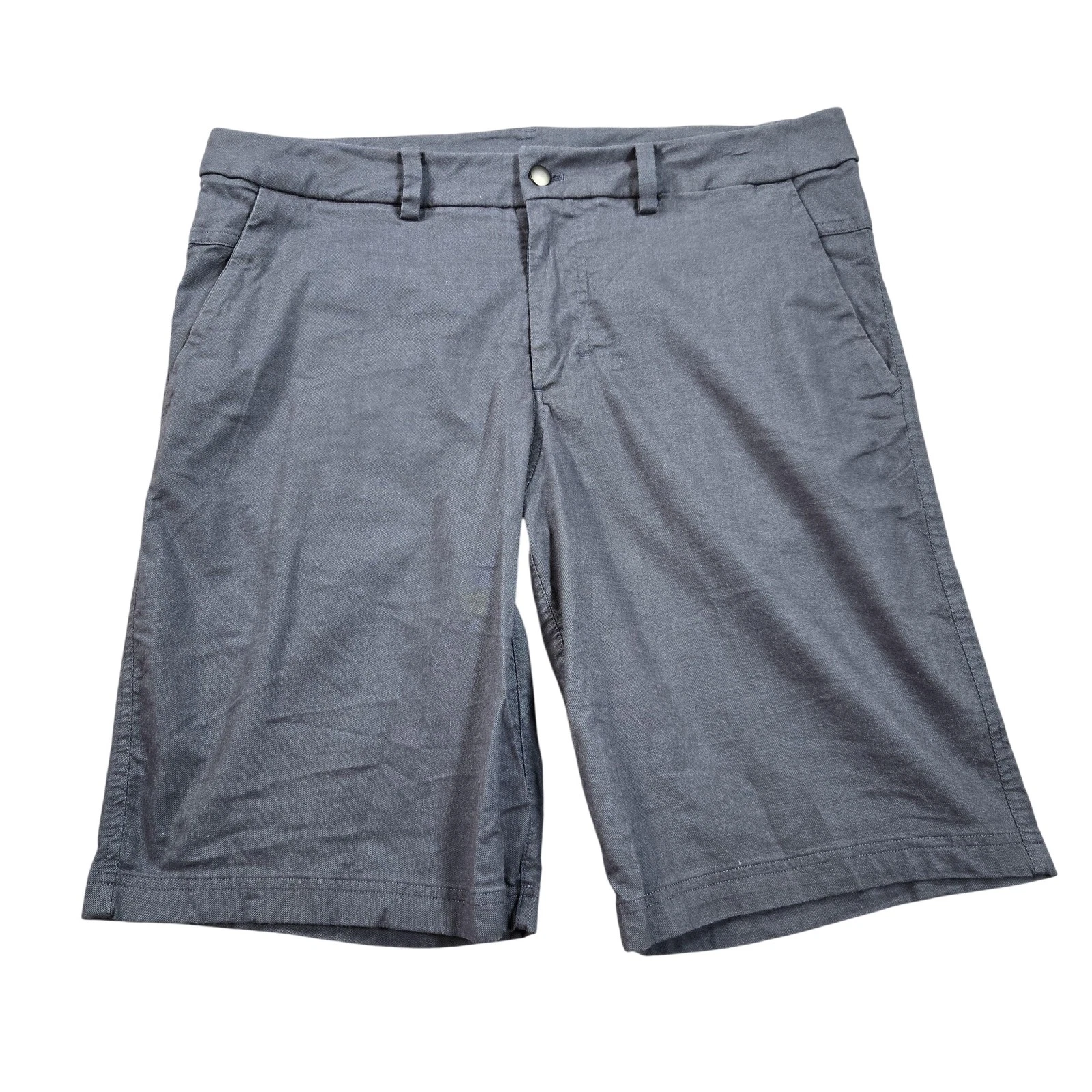 Lululemon Athletica Shorts Mens 38 Gray Stretch Chino 11 Inseam Casual Summer