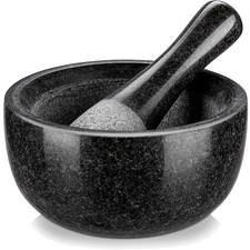 Mörser, Stößel, Granit, 580ml, Ø 16cm, Naturstein, Gewürzmörser, Steinmörser