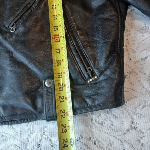 Harley Davidson Leather Jacket Panhead Riders Jacket Police Cycle 50's M/S Pics - Picture 4 of 24
