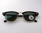 Ray-Ban Sunglasses RB3016 Clubmaster Classic Polished Tortoise Gold Frame 51mm