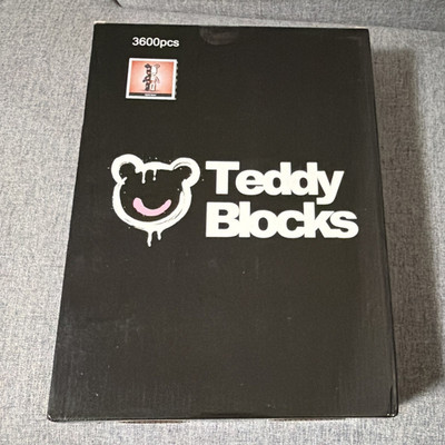 Teddy Blocks 3600-Piece Building Blocks Set, Box Packaging (Black Box)