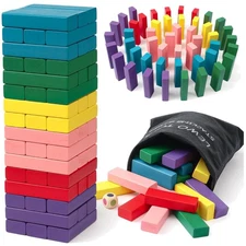 Educational 48-Piece Wooden Building Blocks - Promote Fun for Kids & Grown-ups