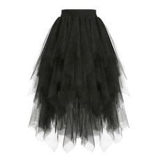 CIYIN Gonna in Tulle Donna Lunga, Tulle Tutu Irregolare Multistrato (IT,
