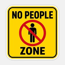 Funny “No People Zone” 3” Sticker For Tumbler, Laptop, Funny Introvert Sticker