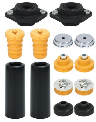 Rear Upper Lower Shock Mounts Grommets & Bump Stops Kit Compatible with Selec...