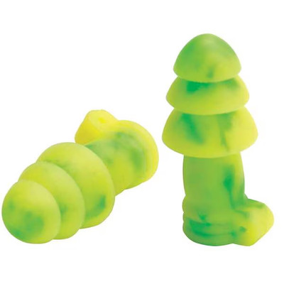 Moldex Jetz Reusable Vinyl Ear Plugs Flanged 27dB Uncorded Green 50 Pair Bulk