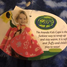 Aranda kids African Reversible Blanket Cape One Size NWT